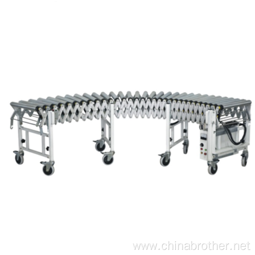 Stainless Automatic Motorized Telescopic Roller Conveyor